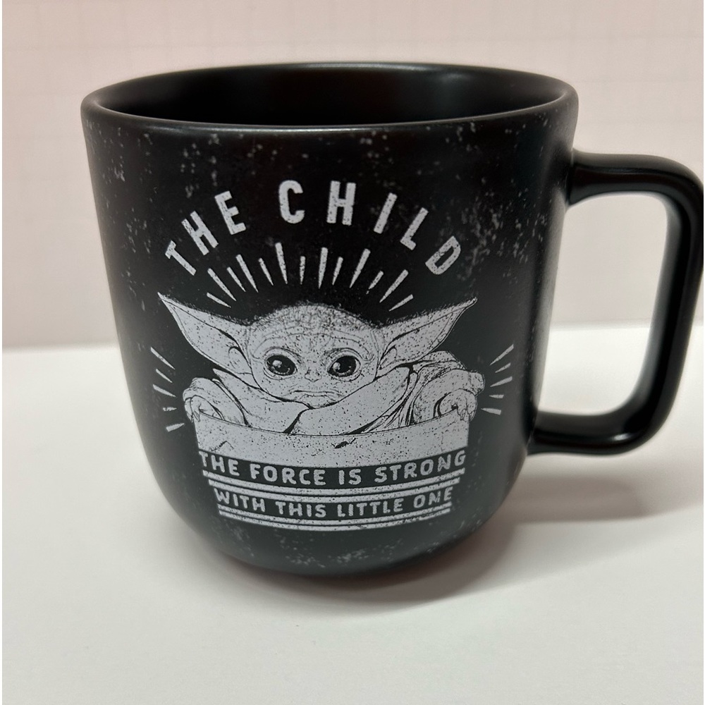 Star Wars "The Child" Mandalorian Black Coffee Mug, NWT & Box